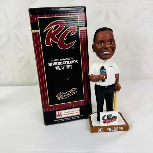 Del Rodgers Sacramento River Cats 2008 Collector's Edition‎ Bobblehead KCRA 3 - Picture 9 of 9